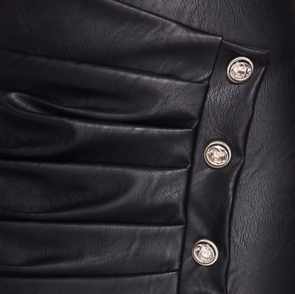 Military Leather Skirt - Picture 12 of 12